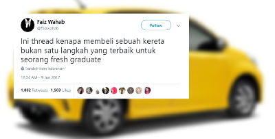 Bukti Kiraan Penasihat Kewangan Ini Jumlah Kerugian Fresh Grad Tanggung Jika Beli Kereta