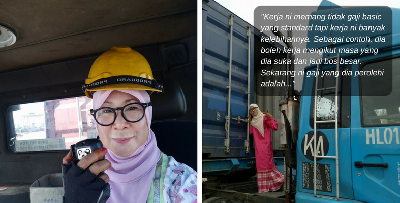 Pernah Diganggu Ketika Bertugas, Ibu Tunggal Ni Kongsi Pengalaman Bekerja Sebagai Pemandu Trailer