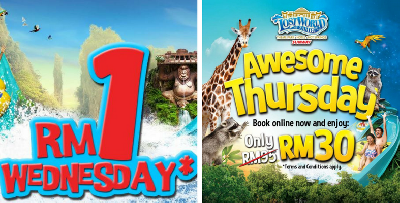 Lost World Of Tambun Buat Promo RM1 Hari Rabu & RM30 Saja Hari Khamis! 'Check' Tarikh Di Sini
