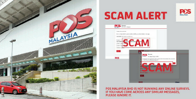 Tular 'Online Survey' Palsu, Pihak Pos Malaysia Takkan Bertanggungjawab Sebab SCAM!