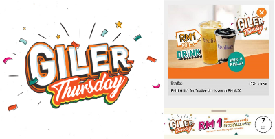 Promosi 'Giler Thursday' Tealive RM 1 Je Hari Ni Weh! Cepat Serbu!