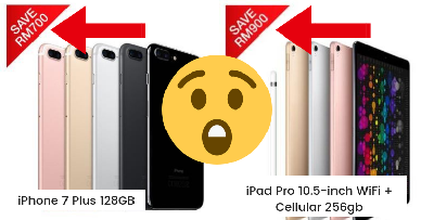 iPhone 7 Plus 128GB Jimat Sampai RM700 & Banyak Lagi Produk Apple Turun Harga Di Promo Machines!