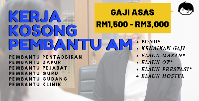 TERKINI! Senarai Borang Kerja Kosong Pembantu Am Kemasukan Jun & Julai 2019 [Klik Sini Untuk Mohon]