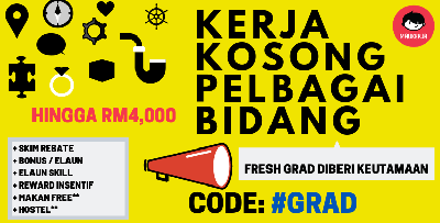 [FRESH GRAD] - Senarai Kerja Kosong Pelbagai Bidang Dibuka! Terus Mohon Di Sini