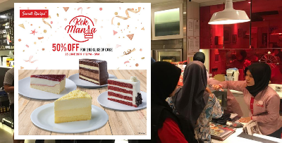 Jom Serbu Secret Recipe Esok Sebab Harga Kek Kedua Cuma 'HALF PRICE' Je Weh!