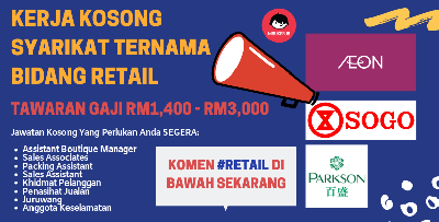 [TOP COMPANIES] - Pelbagai Kerja Kosong Ada Di Sini, Hingga RM3,000 Seluruh Malaysia! Mohon Sini!