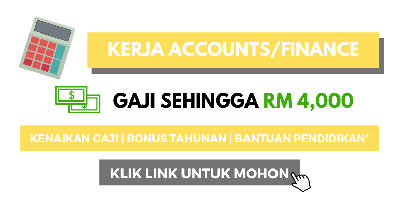 [TERKINI] Jawatan Kosong Bidang Accounts Dan Finance! Lokasi Sekitar Malaysia! Jom Mohon Sekarang!