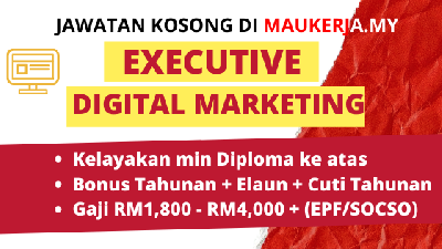 Fresh Grads! Syarikat Ini Tengah Buka Jawatan Kosong Executive Marketing Digital, Gaji RM4,00 - Mohon Segera