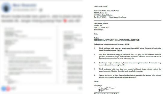 CEO Ajarkan Fresh Grad Bagaimana Nak Hantar Surat Mohon Kerja Yang "Simple Tapi Padat'!