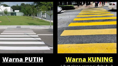 Selalu Nampak Tapi Tak Tahu Beza Antara Zebra Crossing Kuning & Putih - Jangan Terkejut Pulak