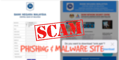 [TERKINI] - Hampir Sama Laman Web BNM, Mohon Orang Ramai Jangan Kongsi Info Bank Di Portal 'Scam' Ni!