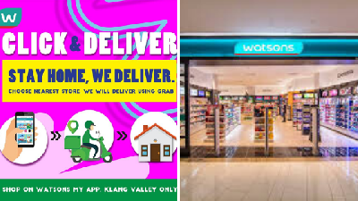 Tak Boleh Keluar Rumah? Order Barangan Dengan Watsons Click & Deliver Ni, Mudah Sangat.