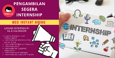 [INTERNSHIP] - Senarai Company Yang 'Open' Internship (MCO Instant Hiring) & Ada Elaun Lumayan! Mohon Di Sini