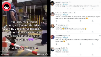 [VIDEO] Anak Mengadu Panas Dalam Kelas, Ayah Terus Bawa Kipas Ke Sekolah Tetapi Netizen Risau Tiada Plug