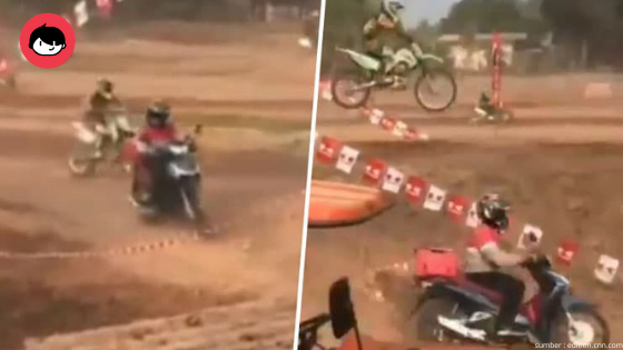 Video Rider Makanan ‘Layan’ Trek Motocross Curi Tumpuan Netizen, Hampir Terbabas!