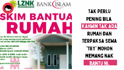 Skim Bantuan Rumah RM45,000 LZNK, Hanya RM280 Sebulan, Mohon Sekarang!