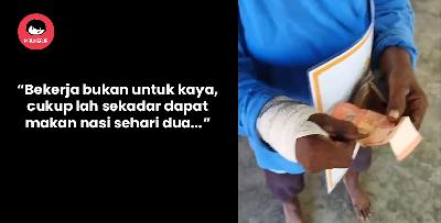 Makan nasi dengan garam, akibat kesempitan hidup