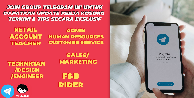 Dapatkan 'Update' Kerja Kosong Terkini & Tips Kerja Eksklusif Hanya Di Telegram Group Ini! Join Sekarang!