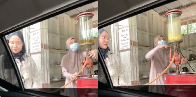 Stesen Minyak Paling Rare! Korang Tengok Cara Isi Minyak Dia...