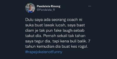 “Saya tegur coach yang sering buat lawak lucah, tapi saya dibuli balik” -Pandelela Rinong