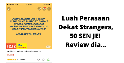 Service Luah Perasaan Dekat Shopee Serendah 50 SEN! Luah apa saja, review mantap!