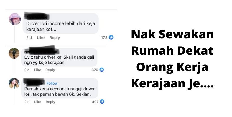 Tuan rumah pilih bulu, terima penyewa kerja kerajaan sahaja! Reaksi netizen memang WIN!