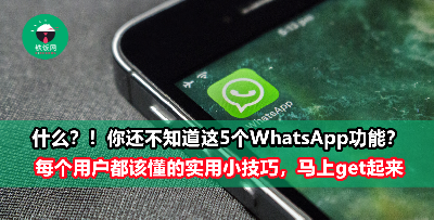 都2021年了，这5个WhatsApp的实用功能你该不会还不懂吧？来看看你掌握了几个！