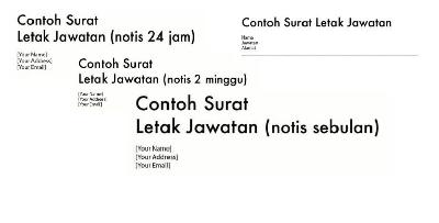 Template Resign Letter Yang Korang Boleh Guna. Tinggal Copy Paste Je