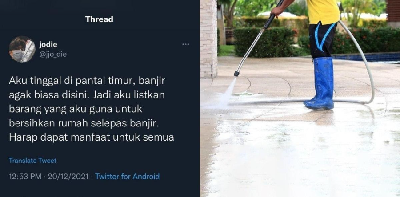 Lelaki Ini Kongsi 7 Tips Bersihkan Rumah Lepas Banjir