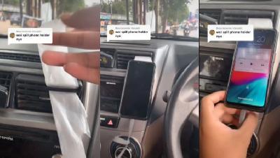 Guna Plastik Je, Toksah Beli Pemegang Telefon Dah ! 
