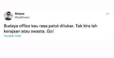 Budaya Office Yang Patut Ditukar!