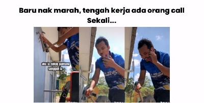 Bengang orang ganggu waktu kerja, rupanya isteri yang telefon 