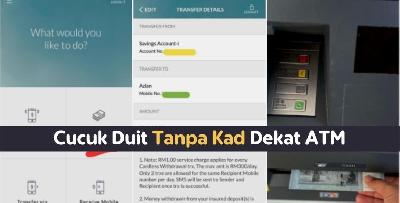 Korang boleh keluarkan duit tanpa kad ATM, ini caranya!!!