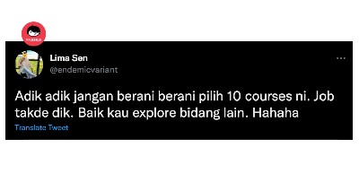 “Adik-adik Jangan Berani Ambik 10 Course ni. Job Takde Dik…” - Netizen
