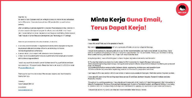 Template Minta Kerja Guna "Email" Yang Bikin HR Jatuh Cinta Dan Ambil Korang Bekerja!