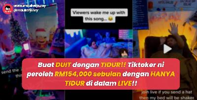 Buat DUIT dengan TIDUR!! Tiktoker ni peroleh RM154,000 sebulan dengan HANYA TIDUR di dalam LIVE!!