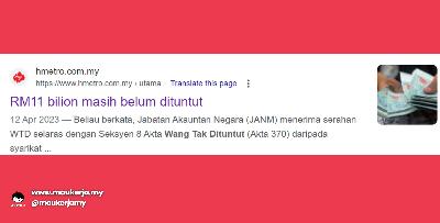 Cara Semak Wang Tak Dituntut! Ada lebih 11 Bilion Tak Dituntut oleh Rakyat Malaysia!