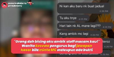 "Orang dah bising aku ambik staff macam kau!" - Wanita kecewa pengurus bagi jawapan kasar bila minta cuti sakit walaupun ada bukti