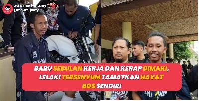 Baru Sebulan Kerja Dan Kerap Dimaki, Lelaki Tersenyum Tamatkan Hayat Bos Sendiri