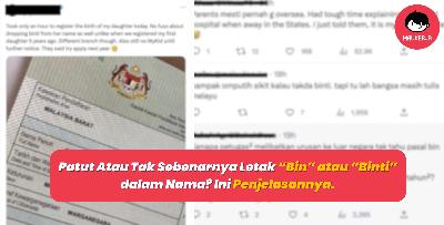Patut Atau Tak Sebenarnya Letak “Bin” atau “Binti” dalam Nama? Ini Penjelasannya