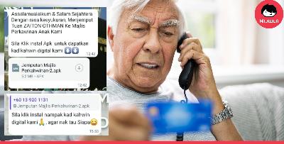 Taktik Baru Scam! Gunakan Kad Kahwin Digital Untuk Curi Duit Warga Emas !