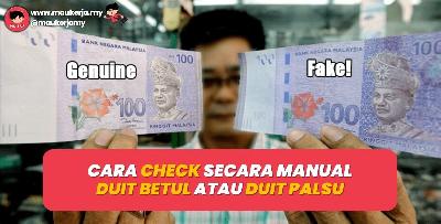 Cara Check Secara Manual Duit Betul Atau Duit Palsu
