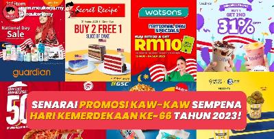 Senarai Promosi Kaw-Kaw Sempena Hari Kemerdekaan Ke-66 Tahun 2023!