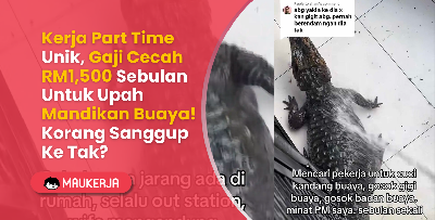 Kerja Part Time Unik, Gaji Cecah RM1,500 Sebulan Untuk Upah Mandikan Buaya! Korang Sanggup Ke Tak?