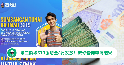 第三阶段STR援助金将在8月12日发放！教你如何查询申请结果