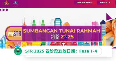 STR 2025 四阶段发放日期：Fasa 1-4